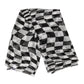 Dolce & Gabbana White Black Checkered Silk Foulard Scarf