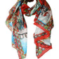 Dolce & Gabbana Multicolor Silk Printed Shawl Stole Scarf