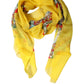 Dolce & Gabbana Yellow Silk Printed Shawl Stole Scarf