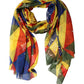 Dolce & Gabbana Multicolor Silk Printed Shawl Stole Scarf