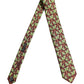 Dolce & Gabbana Maroon Silk Cactus Floral Adjustable Tied Men Necktie Tie