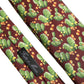 Dolce & Gabbana Maroon Silk Cactus Floral Adjustable Tied Men Necktie Tie