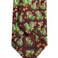 Dolce & Gabbana Maroon Silk Cactus Floral Adjustable Tied Men Necktie Tie