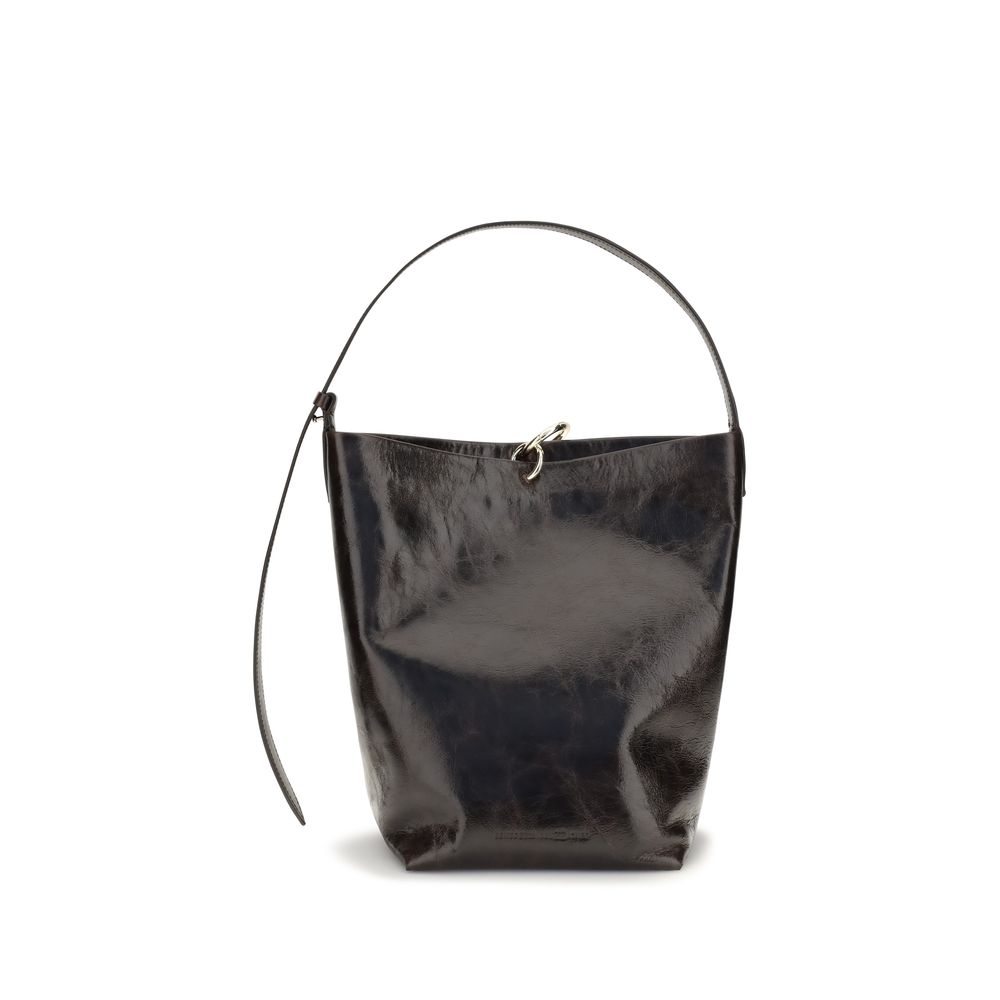 Benedetta Bruzziches Black Calf Leather Bos Taurus Backet Bag