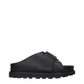 Jil Sander Black Leather Slippers