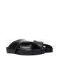 Jil Sander Black Leather Slippers