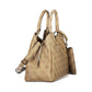Guess Jeans Beige Polyurethane Women's Bag With Removable Strap And Compartments