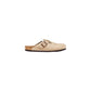 Birkenstock Beige Leather Clogs