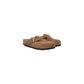 Birkenstock Brown Suede Leather Clogs
