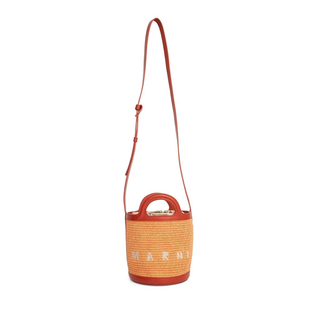 Marni Orange Cotton Backet Bag