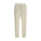 Versace Beige Wool Oves Aries Cropped Pants