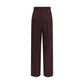 Forte_Forte Purple Polyester Casual Pants