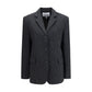 Ganni Gray Wool Oves Aries Blazer