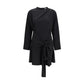 Ganni Black Recycled Polyester Cocktail Dress