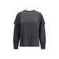 Ganni Gray Cotton Long Sleeve T-Shirt