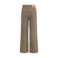 Ganni Brown Cotton Relaxed Fit Jeans