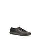 Dolce & Gabbana Black Calf Leather Bos Taurus Low Top Sneakers