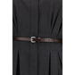 P.A.R.O.S.H. Gray Wool Oves Aries Casual Dress