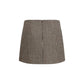 P.A.R.O.S.H. Brown Wool Oves Aries Mini Skirt