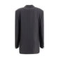 Ami Paris Gray Wool Oves Aries Blazer