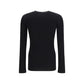 Dolce & Gabbana Black Cotton Long Sleeve T-Shirt