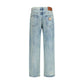 Dolce & Gabbana Blue Cotton Relaxed Fit Jeans