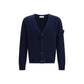 Stone Island Blue Alpaca Vicugna Pacos Cardigan
