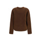 Ami Paris Brown Alpaca Vicugna Pacos Cardigan
