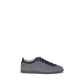 Brunello Cucinelli Gray Calf Leather Bos Taurus Low Top Sneakers