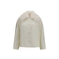 Loulou De Saison White Wool Oves Aries Full-Length Jacket