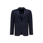 Autore Blue Wool Full-Length Jacket