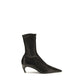 Khaite Black Calf Leather Bos Taurus Ankle Boots