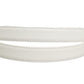 Dolce & Gabbana White Leather Silver Tone Metal Buckle Belt