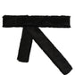 Dolce & Gabbana Black Velvet Wrap Around Tie Cintura Belt