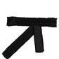 Dolce & Gabbana Black Velvet Wrap Around Tie Cintura Belt