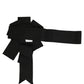 Dolce & Gabbana Black Cotton Wrap Around Tie Cintura Belt