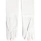 Dolce & Gabbana White Genuine Leather Embossed DG Logo Gloves