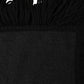 Dolce & Gabbana Black Wool Knitted Fringed Warmer Shawl Scarf