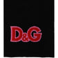 Dolce & Gabbana Black D&G Queen Cashmere Knitted Shawl Scarf