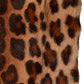Dolce & Gabbana Brown Leopard Printed Goat Hair Shawl Scarf