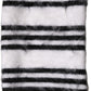 Dolce & Gabbana White Black Striped Skinny Neck Warmer Scarf