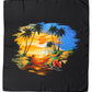Dolce & Gabbana Black Tropical Sunset Square Foulard Scarf
