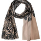 Dolce & Gabbana Black Beige Floral Lace Silk Neck Shawl Scarf