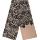 Dolce & Gabbana Black Beige Floral Lace Silk Neck Shawl Scarf