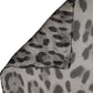 Dolce & Gabbana Gray Leopard Print Silk Square Foulard Scarf