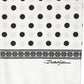 Dolce & Gabbana White Black Polka Dot Fringed Shawl Scarf
