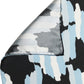 Dolce & Gabbana Black Blue Abstract Silk Shawl Stole Scarf