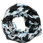 Dolce & Gabbana Black Blue Abstract Silk Shawl Stole Scarf