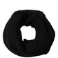Dolce & Gabbana Black Cashmere Ribbed Knit Neck Warmer