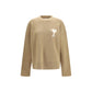 Ami Paris Beige Alpaca Vicugna Pacos Sweatshirt